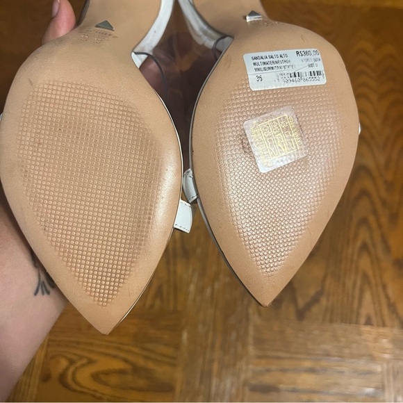 Schutz Adriana Lima Naked Mule Heels Sz EU 38 or US 7 - Picture 12 of 15